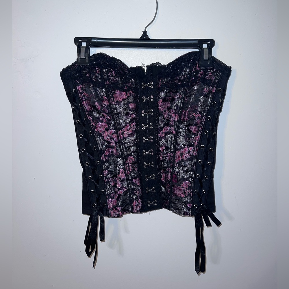 Vintage Tripp NYC corset lace purple red gothic